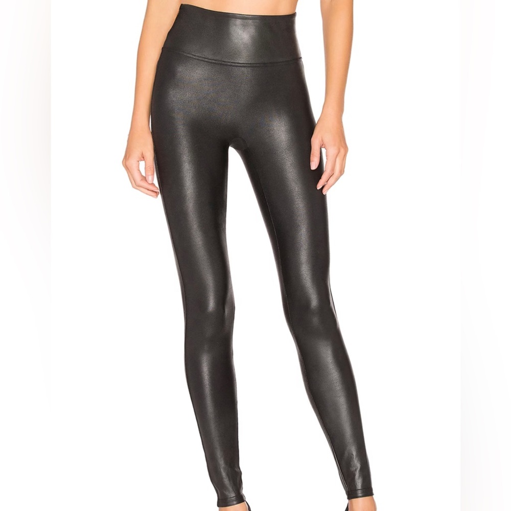 Spanx faux leather leggings medium